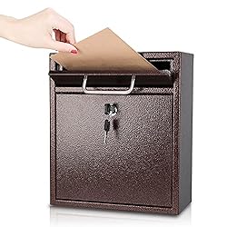 KYODOLED Steel Key Lock Mail Boxes Outdoor,Locking