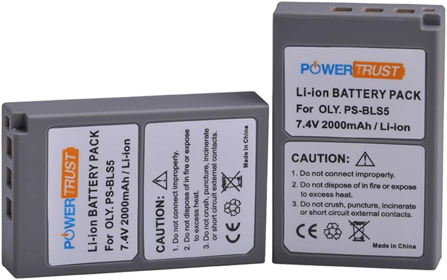 PowerTrust 2pcs PS-BLS5 BLS-50 BLS-5 Battery with Charger for Olympus E-M10 Mark II, OM-D E-M10 Mark IV, E-M10 Mark III S - Image 5
