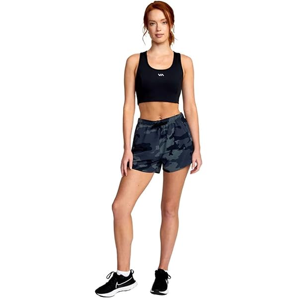 RVCA Women's VA Yogger Sport Shorts – High-Waisted, 4-Way Stretch, Made From Recycled Fabric
