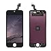 EXW LCD Touch Screen Digitizer Replacement Full Assembly for iPhone 5S with Free Tools Kit (for iPhone 5S Black)