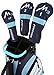 Precise M3 Ladies Womens Complete Golf Clubs Set Includes Driver, Fairway, Hybrid, 7-PW Irons, Putter, Stand Bag, 3 H/C's Blue - Regular or Petite Size!