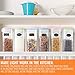 PalmTreeChef-Set of 4 Cereal & Dry Food Storage Container- 6 Measuring Cups Set -24 Free Chalkboard Labels & Pen -Great for Pasta, Rice, Sugar, Flour, Baking, Pet Food & More -4L