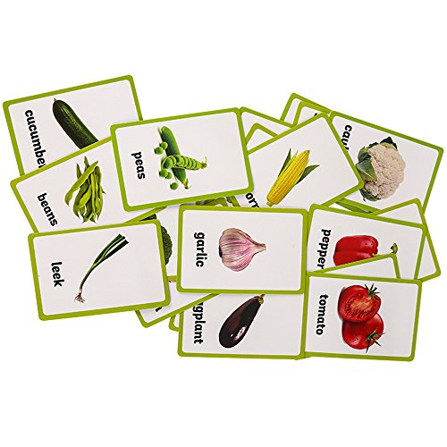 image for Richardy 20PCS/Set Vegetable Kids Gifts English Flash Cards Pocket Car