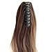 Beauty Wig World 21 inches 55cm 100g Two Tone Long Wavy Curly Woman Claw Clip Ponytail Clip on/in Hair Extensions #10T16 Light Brown/ Light Blondenthumb 4