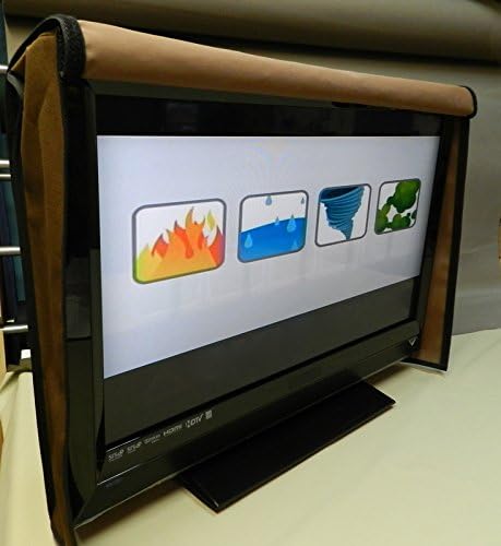 Naked FULL Front Flap Lifts up Bottom is Sealed, Waterproof Tv Cover fits most 43-52" tvs, 48 x 30 x 4,for Led, Lcd, Plasma, or Flat Screen Tv Cover (43-52", BROWN)