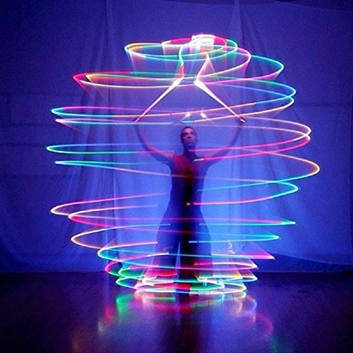 KEPEAK Magic LED Poi Balls Fun Toys for Dances, Camping & Indoor/Outdoor Activities (Pack of 2)