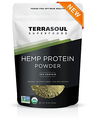 Terrasoul Superfoods Organic Hemp Protein Powder (50% Protein), 1 Pound