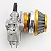 GOOFIT Air Filter Stack Carburetor Carb 2 Stroke 47cc 49cc Mini ATV Quad Dirt Pocket Bike Yellow
