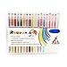 36 Diamond Gel Color Pens for Adult Coloring Books, Writing, School Project, Reaeon Gel Ink Fine Point Pen Including Pastel, Neon, Glitter