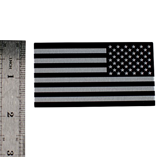 ALUMINUM American Flag Sticker Decal Emblem | perfect for vehicle, truck, car, motorcycle, rv, scooter, or suv 3.18” x 1.75” (Stars on the RIGHT side) - Thumbnail 5