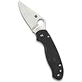 Spyderco para 3 Lightweight Signature Folding Utility Pocket Knife with 2.92" Stainless Steel Blade and FRN Handle - Everyday Carry - PlainEdge - C223PBK