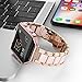 Wearlizer Compatible for with Fitbit Blaze Band Bands for Women Metal Wristband Replacement Fitbit Blaze Band with Frame Resin Bracelet Fit bit Blaze Resin Rose Gold