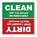 Dishwasher Magnet Clean Dirty Sign, Strong Clean and Dirty Magnet for Dishwasher (Green and Red)