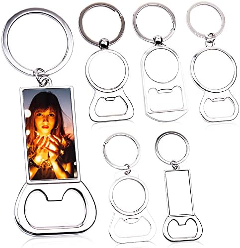 10-Piece Sublimation Keychain Blanks | Metal Bottle Opener Key Rings For Personalized Photo Gifts