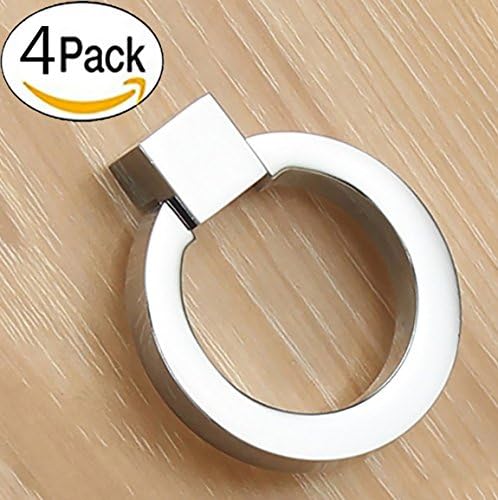 Drawer pull ring handle Cabinet Door Knobs Modern-style Kitchen Cabinet Pulls Set of 4