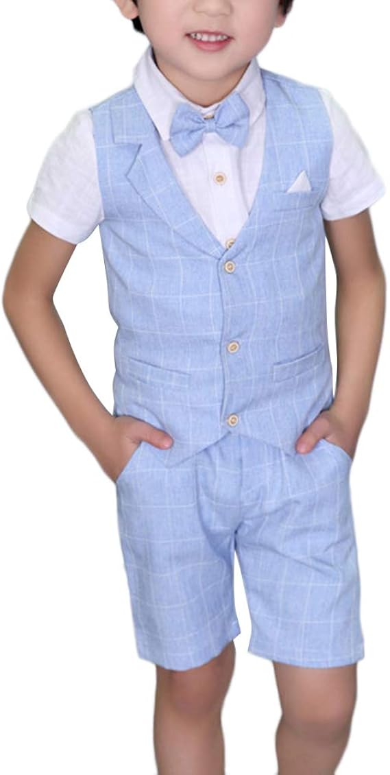 Mintgreen Jungen 4 Stück Anzug-Set Kinder Hochzeit Produktbild-Vorschau 10
