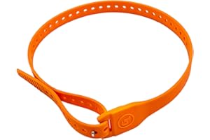 Giant Loop Pronghorn Straps, Multi-Purpose Cargo Straps with Virtually Unbreakable Fasteners, 32" Orange, 2-Piece Pack