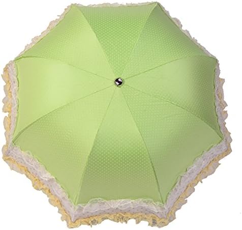 Ldusupermarket Women Portable Lace Parsol with Uv Protection Function (Green)