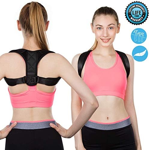 Back Brace Posture Corrector from Mespirit 2019 Newest Upgrade Fully Adjustable Support Brace Improves Posture Providing Pain Relief from Back,Neck&Shoulder for Men and Women for Boys and Girls
