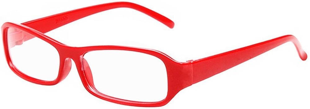 FancyG Vintage Inspired Classic Rectangle Glasses Frame Eyewear Clear Lens - Blue: Clothing