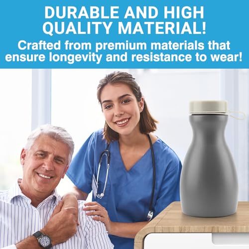 Urinals for Men Spill Proof Nighttime - Glow in Dark Urine Bottle - Portable Urinal for Men with Screw-on Lid - Pee Bottles for Men - 30oz Bedside Male Urinal - Mens Urinal, Car Travel Urinals for Men