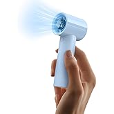 Portable Handheld Fan, Speed(1-199) Powerful Turbo Mini Fan, 30000 RPM High Speed Moter [14H Max Cooling Time] 5000mAh Battery Rechargeable,Pocket Personal Small Travel GIfts for Women Men,Light Blue