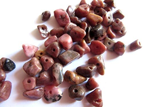 50 Rhodonite Beads, Small Chip 4 - 6 mm, Healing Crystal Gemstone Beads, Beading /Jewelry Supplies