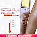 LANDOT Flat Iron for Hair Curling Irons Hair Straightener Twist 2 in 1 Hair Curlers Straightening Iron Dual Voltages Hair Styling Tools with 3D Concave and Convex Titanium Plated 1 Inch Color Goldthumb 3