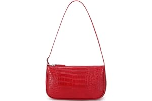 WSRYDJDL Small Purse for Women, Adjustable Shoulder Bags Crocodile Pattern Clutch Purse with Zipper Closure Retro