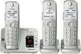 Panasonic PANASONIC Link2Cell Bluetooth Cordless Phone with Answering Machine KX-TGE463S - 3 Handsets (Silver) (Pack of 18)