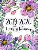 2019-2020 Weekly Planner: Two Years | January 2019 to December 2020 Daily Weekly Monthly Calendar Planner With To Do List | Flowers Purple WaterColor by Kim R. Jacquez