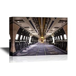 Watercolor Style Canvas Wall Art - Airplane Under Heavy Maintenance - Gallery Wrap Modern Home Art | Ready to Hang - 12x18 inches