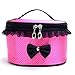 DZT1968 Handle Large Cosmetic Bag Travel Makeup Organizer Case Holder (Hot pink)
