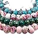 Fun-Weevz 160 Round Gemstone Beads for Jewelry Making, 8mm Natural Semiprecious Stone Bead for Chakra and Energy Healing