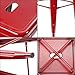 Furmax 30 Inches Metal Bar Stools Bar Height High Backless Stools Indoor Outdoor Stackable Kitchen Stools Set of 4 (Red)