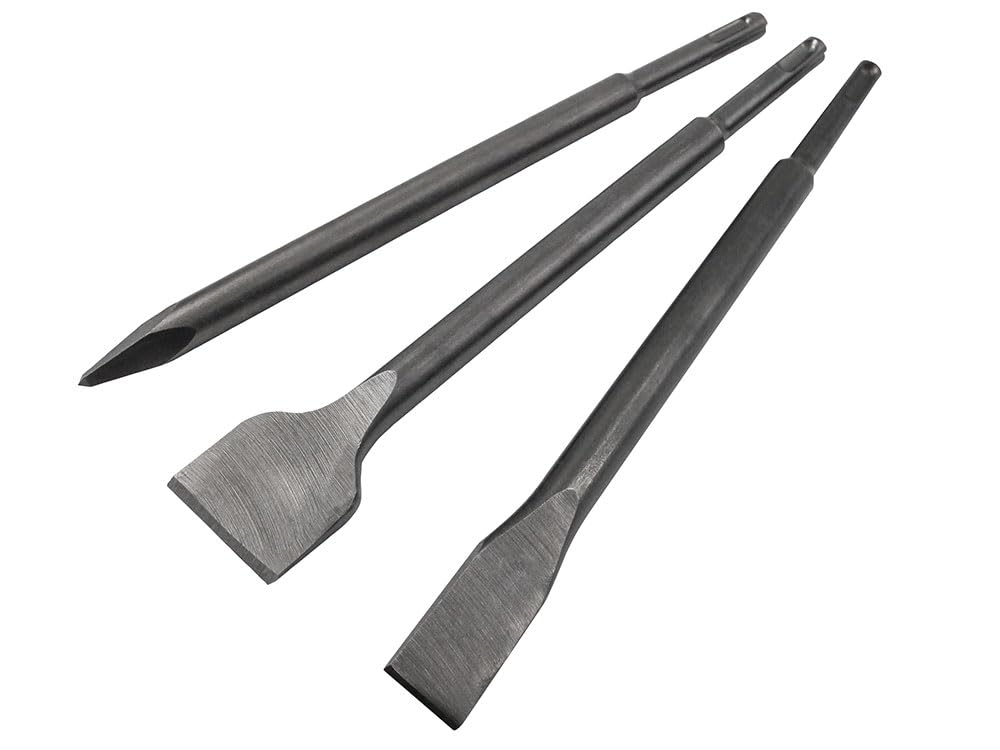 Faithfull SDS-plus Concrete & Masonry Chisel Set Flat, Pointed & Spade Chisel