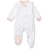 Burt's Bees Baby Girls' Organic Cotton Sleep and Play Footed Pajamas