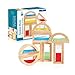 Guidecraft Rainbow Blocks - Shimmering Water: Creative Colorful Learning and Educational, Construction Building Toys Set for Kids - Stacking Blocks
