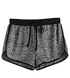 SweatyRocks Women's Dolphin Running Workout Shorts Yoga Sport Fitness Short Pant (Medium, Grey#4)