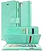 GOOSPERY Mansoor Wallet for Apple iPhone 8 Plus Case (2017) iPhone 7 Plus Case (2016) Double Sided Card Holder Flip Cover - Mint