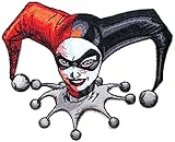 Harley Quinn Face Batman Villain Gotham Joker DC Comics Iron On Applique Patch