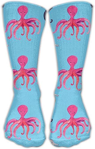 Men Women Premium Quality Watercolo Cartoon Octopus Sea Horse Fitness Novelty Crew Athletic Socks High Sock