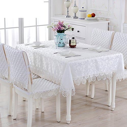 MML ZB European waterproof table cloth,Cloth white tablecloth,Tea table cloth-A 150x220cm(59x87inch)
