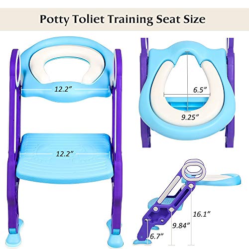 Potty Training Toilet Seat with Step Stool Ladder for Kids and Toddlers
