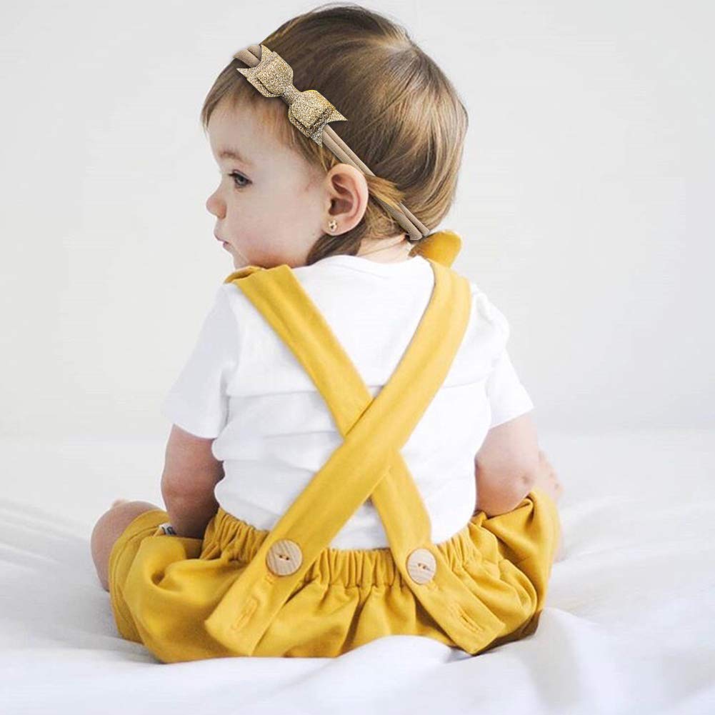 Baby Girl Stretchy Headband,10pcs Flower Baby Hair Band Rabbit Ears Baby Headband Bowknot Hair Accessories for Newborn Infant Toddlers Kids