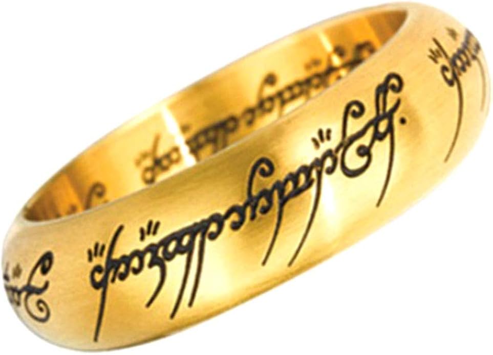 Official The One Ring Gold Replica Ring in Display Case Size 10