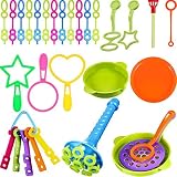 BBTO 39 Pieces Colorful Multihole Bubble Toys Bubble Making Wand with Dipping Dish for Kids