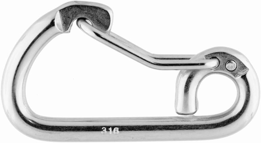 Dutyhook 8X80 Asymmetric Formed Eye Carbine Hook, Stainless Steel AISI 316
