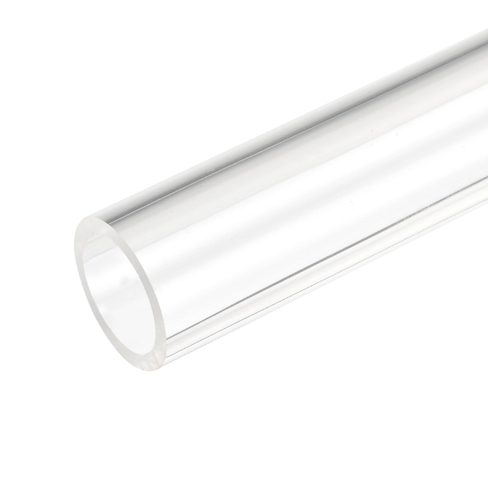 Clear Acrylic Pipe Tube - 26mm ID, 32mm OD, 14" Length For DIY, Lamps, Water Cooling Systems