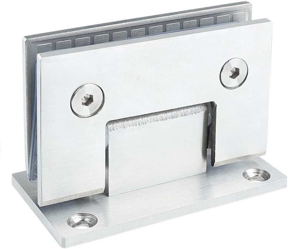 Hinge Stainless Steel Bathroom Clip 2PCS-sliver JU Frameless Glass Door Hinges Shower Room Accessories 180 Degree Glass Door Hinge